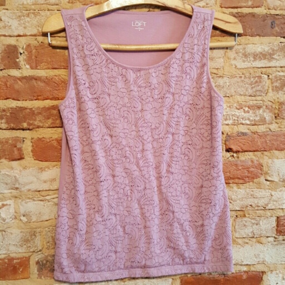 LOFT Sparkly Purple Tank Size S